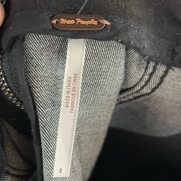 Free People Modern Femme Black Denim Mini Skirt 8 - Picture 4 of 4